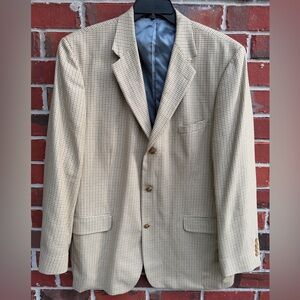 Vintage Land’s End 52% Silk 48% Wool 3 Button Size 46L Blazer Sport Coat M4